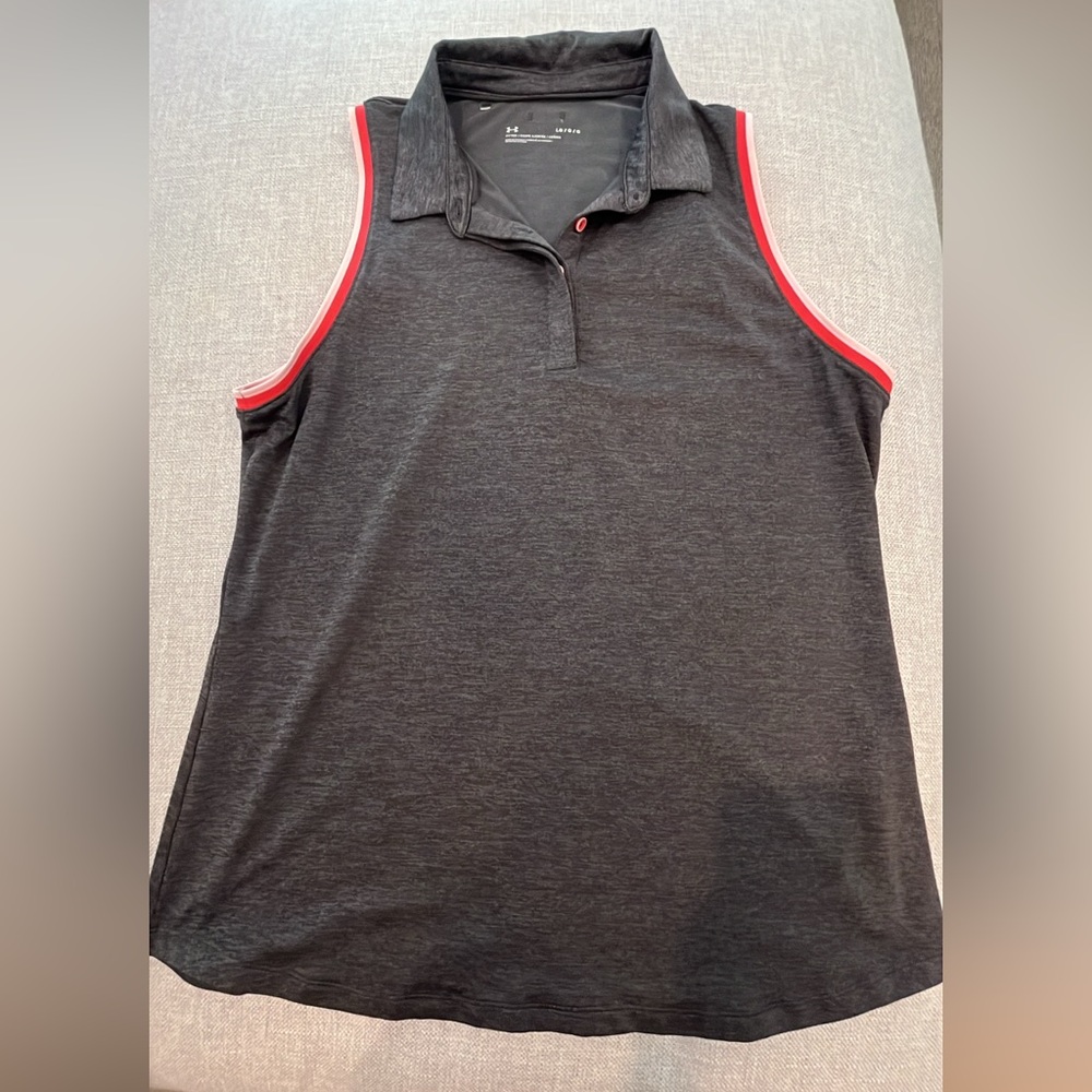 Heathered Gray UA Sleeveless Polo Shirt